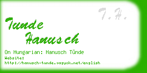 tunde hanusch business card